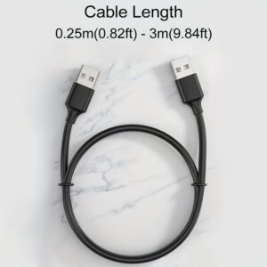 f8402f72cbb48d5b50d4eb393c6d21bc.jpg Double-Ended USB-A 2.0 Male Cable for Compatible Drives, DVD Players & Computers